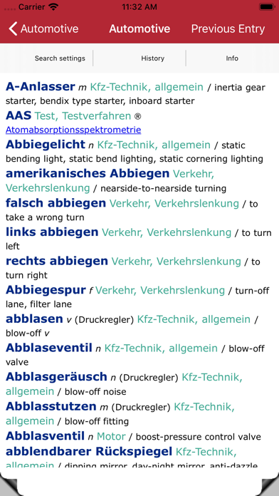 Dictionary Automotive DE-EN screenshot 2