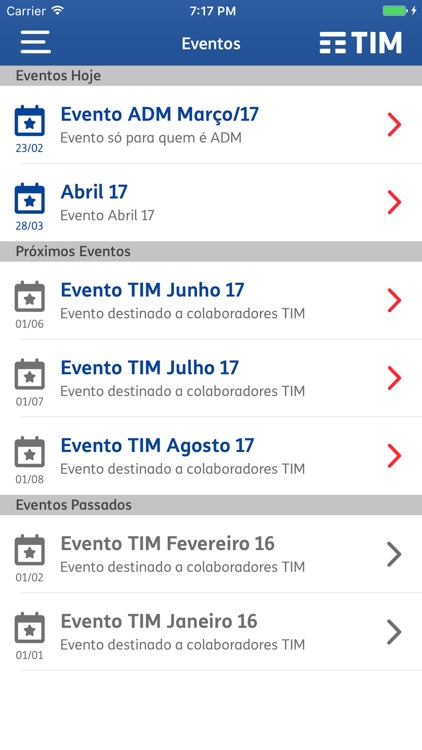 Eventos TIM