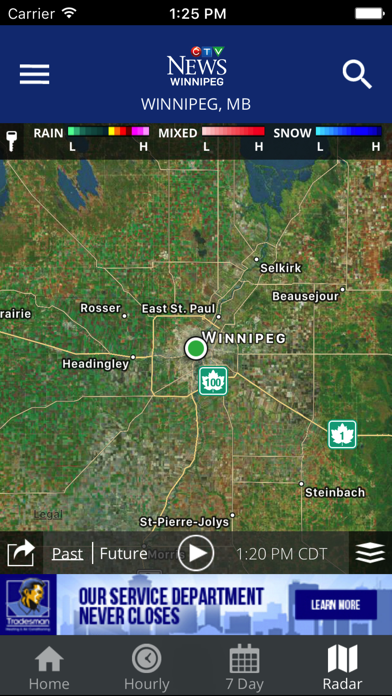 CTV News Winnipeg Weather screenshot 2