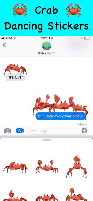 Crab MEMEs Dancing Stickers(圖1)-速報App