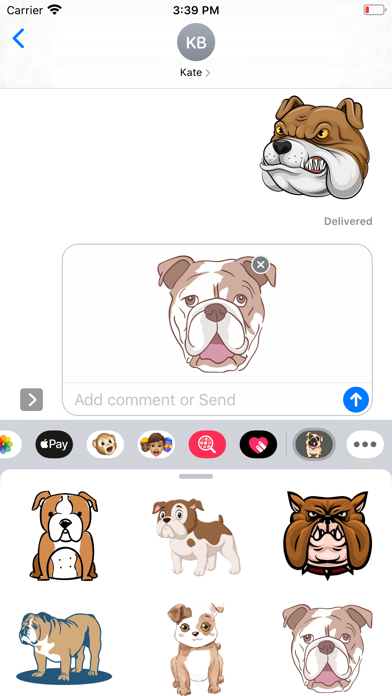 Lazy Bulldog Stickers screenshot 2