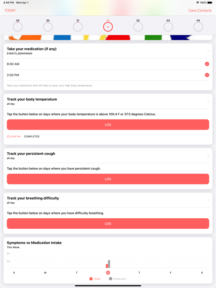 CareDrum Symptom Tracker