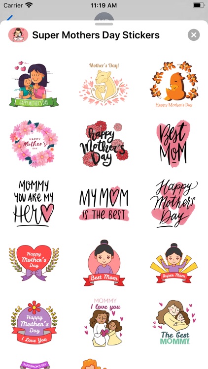 Super Mother's Day Stickers