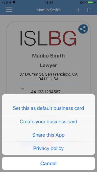 eB Business Cards screenshot 3