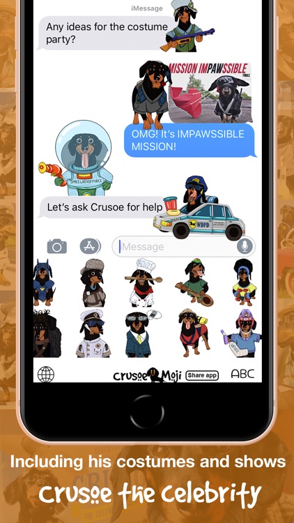 CrusoeMoji - Dachshund sticker screenshot-3