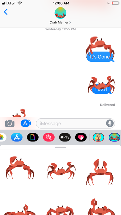 Crab MEMEs Dancing Stickers screenshot 2
