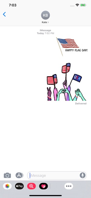 Animated Happy Flag Day USA