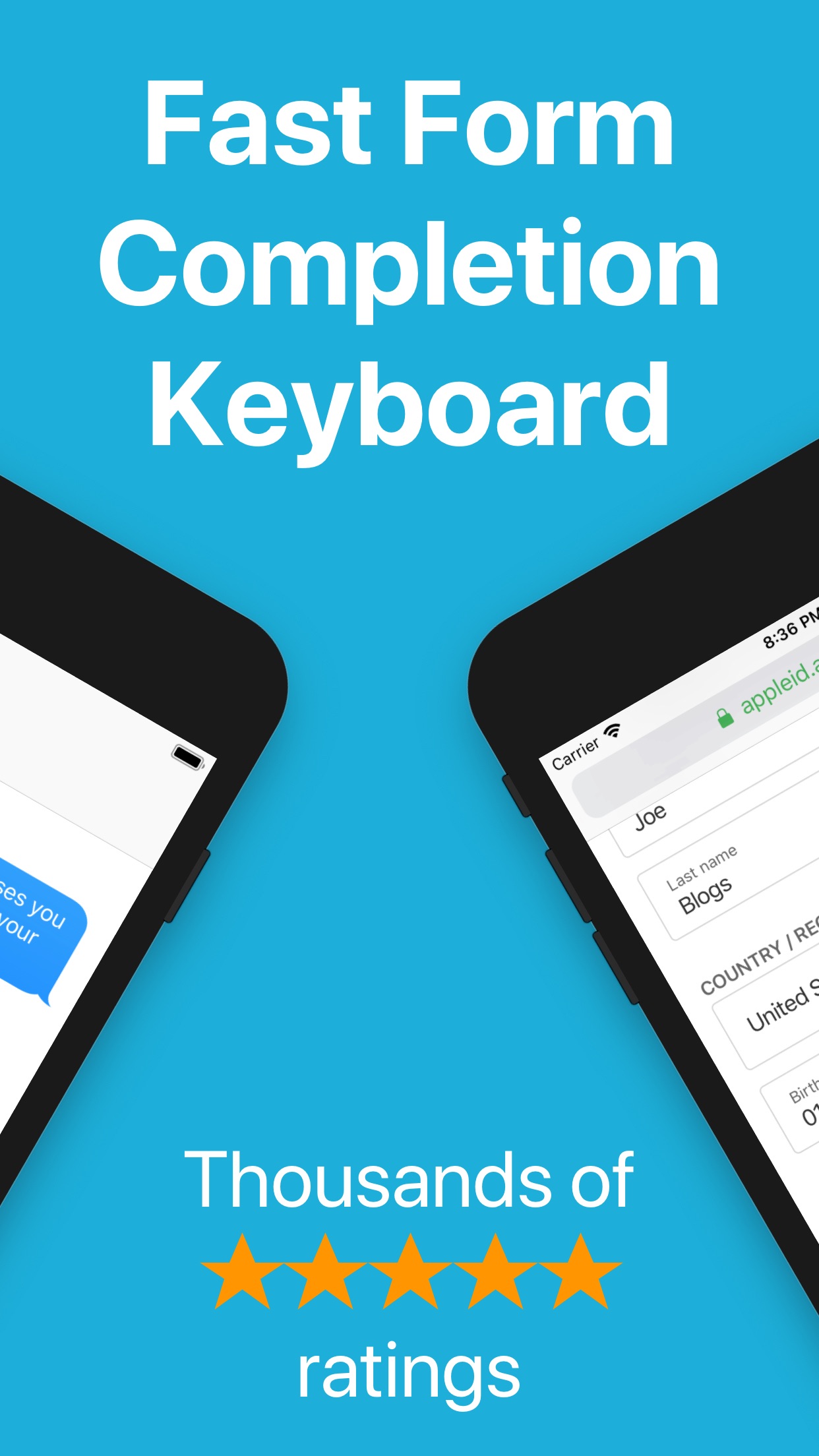 Screenshot do app WordBoard - Phrase Keyboard