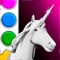 Enjoy interesting 3D coloring game - Unicorn 3D Coloring Book