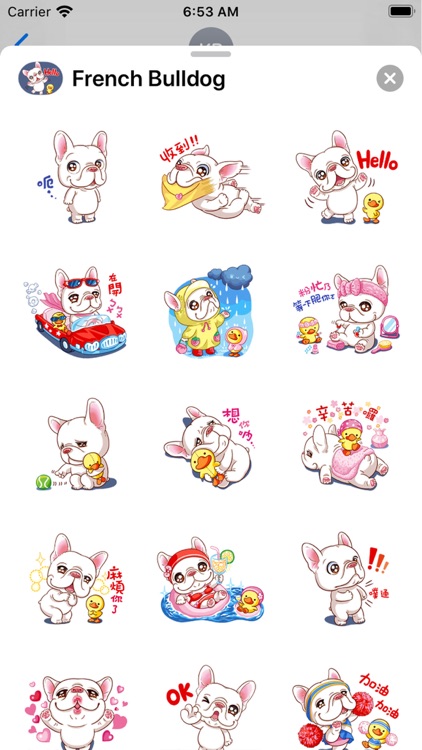 French Bulldog Stickers.