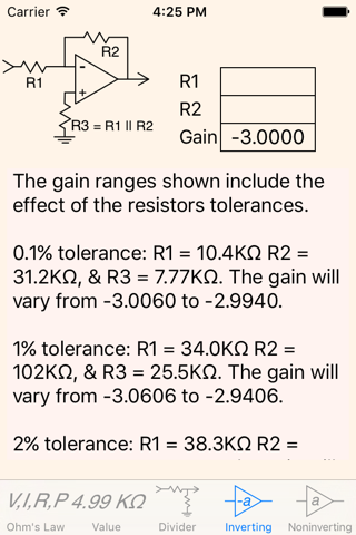 Standard Values screenshot 2