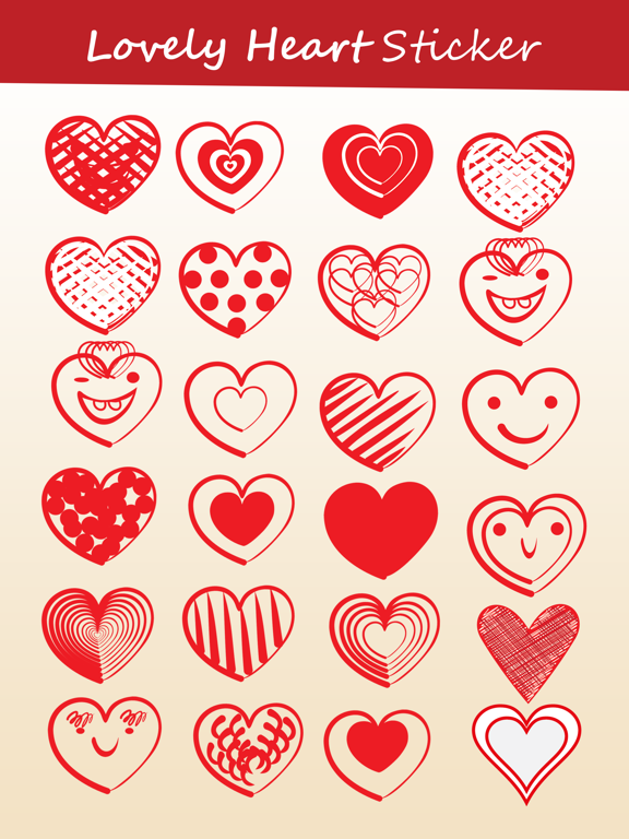 Heart Sketch iMessage Stickersのおすすめ画像1