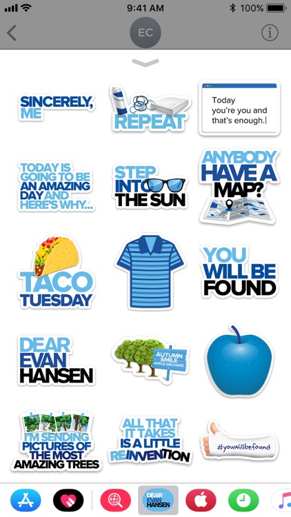 Dear Evan Hansen Stickers