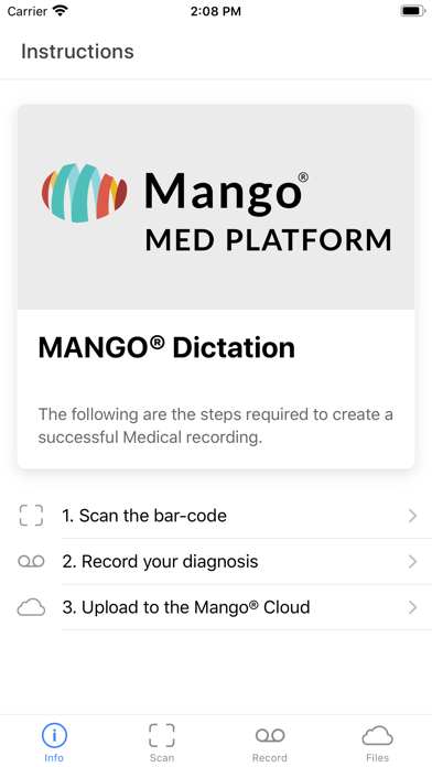 MANGO MED Dictation screenshot 2