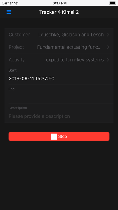 Kimai 2 Offline Time Tracker screenshot 2