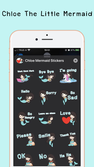 Chloe Little Mermaid Stickers screenshot 2