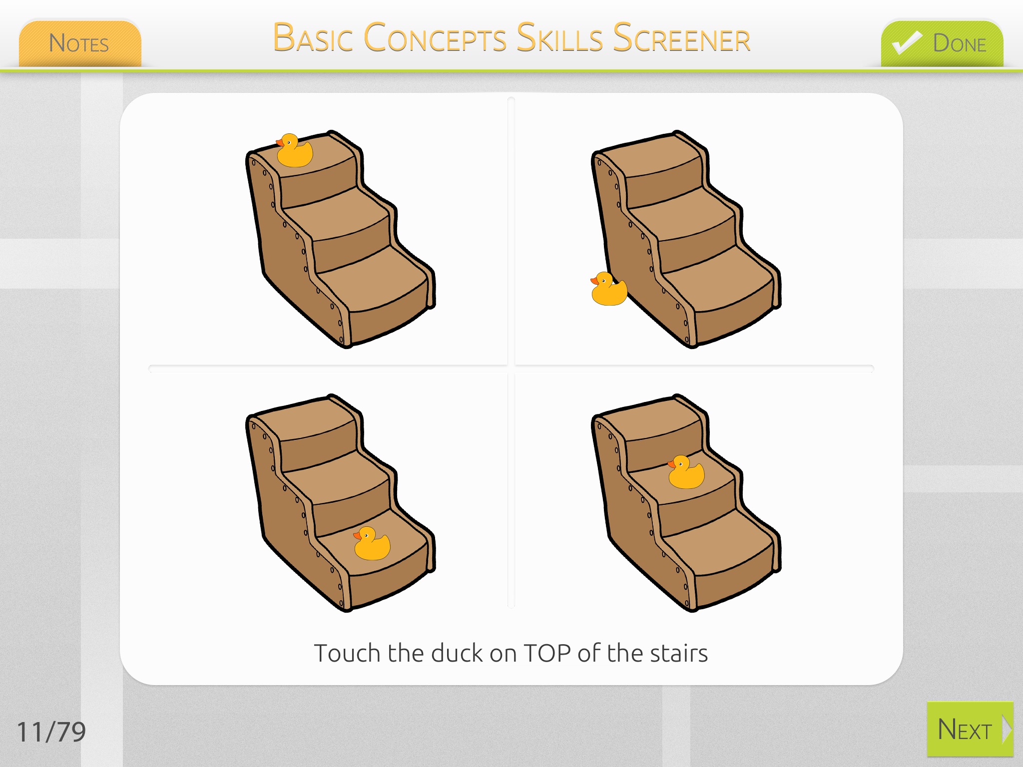 Basic Concepts Skills Screener screenshot 3
