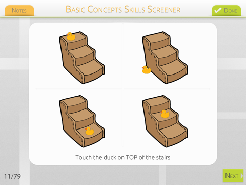 Basic Concepts Skills Screener - náhled