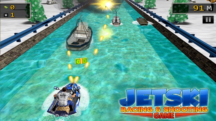 JET SKI RACING SHOOTING GAMES screenshot-0