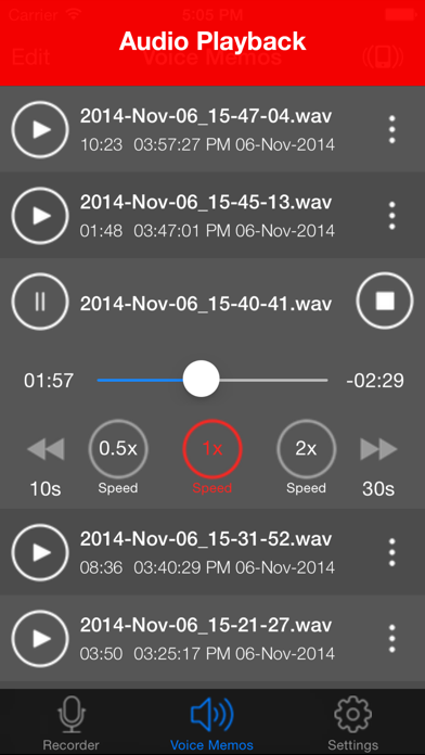 Voice Recorder : Audio Recording, Playback, Trimming and Cloud Sharing Screenshot 2