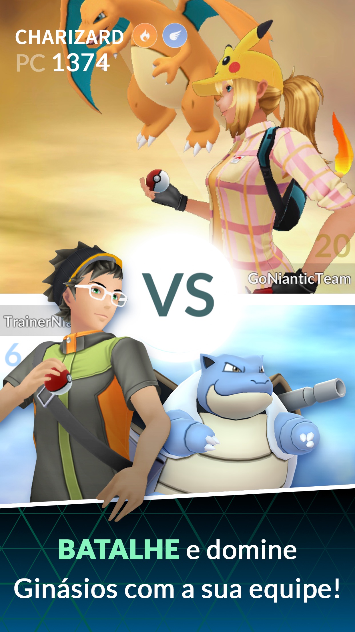 Screenshot do app Pokémon GO