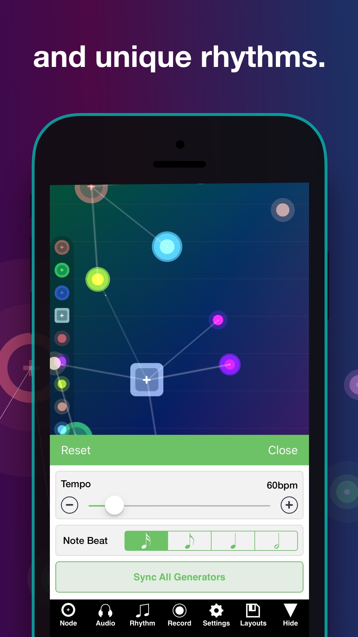 Screenshot do app NodeBeat - Playful Music