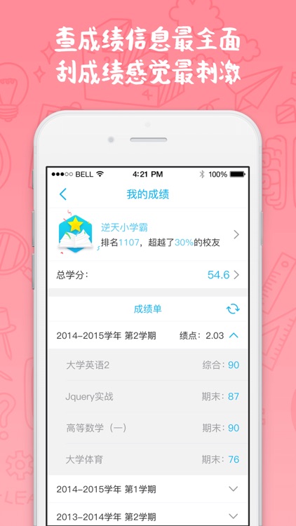 奕报告——查课程表查成绩查排名必备