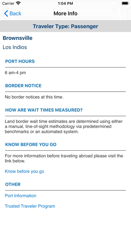 CBP Border Wait Times screenshot-3