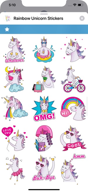 Rainbow Unicorn Stickers(圖6)-速報App