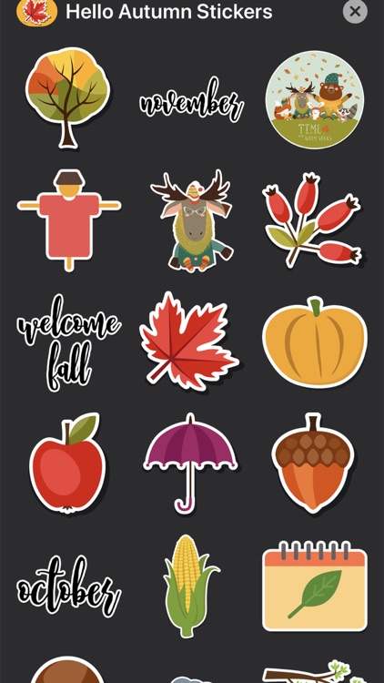 Hello Autumn Stickers screenshot-4