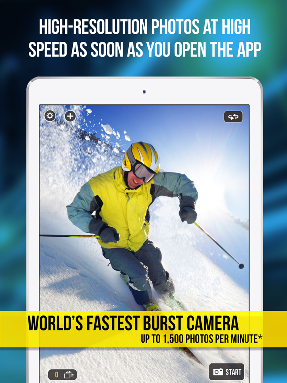 Fast Camera - The Speed Burst, Stealth Cam, 4K Time Lapse Video, Photo Sharing & Stop Motion Photos App screenshot