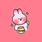 Rabbit Eating Carrot is a sticker app inspired by cute bunnies