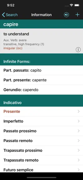 Game screenshot Italian Verbs & Conjugation hack