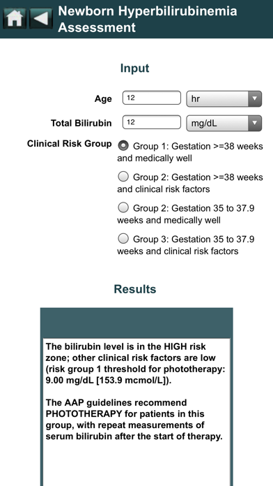 EBMcalc Pediatrics screenshot1