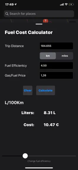 Game screenshot Fuel Cost Calculator - Maps apk