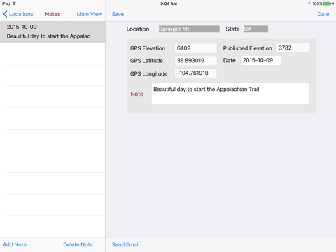 Appalachian Trail Notebook screenshot 3