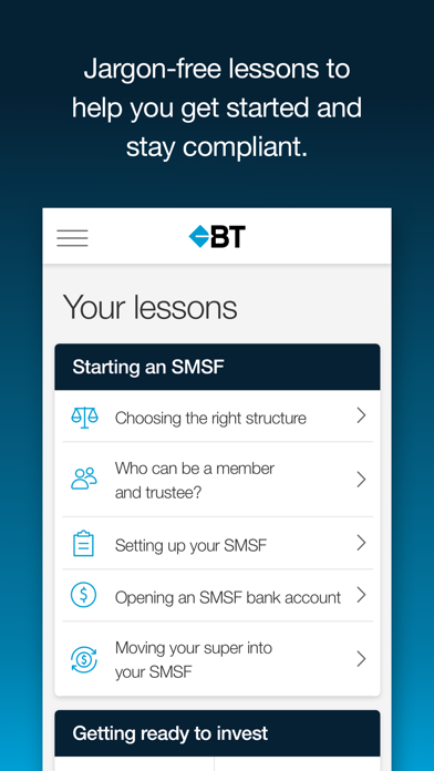 BT SMSF App screenshot 2
