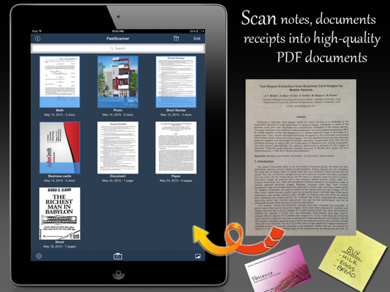 Fast Scanner - PDF scanner to scan document, receipt, print, email and upload to cloud storage screenshot