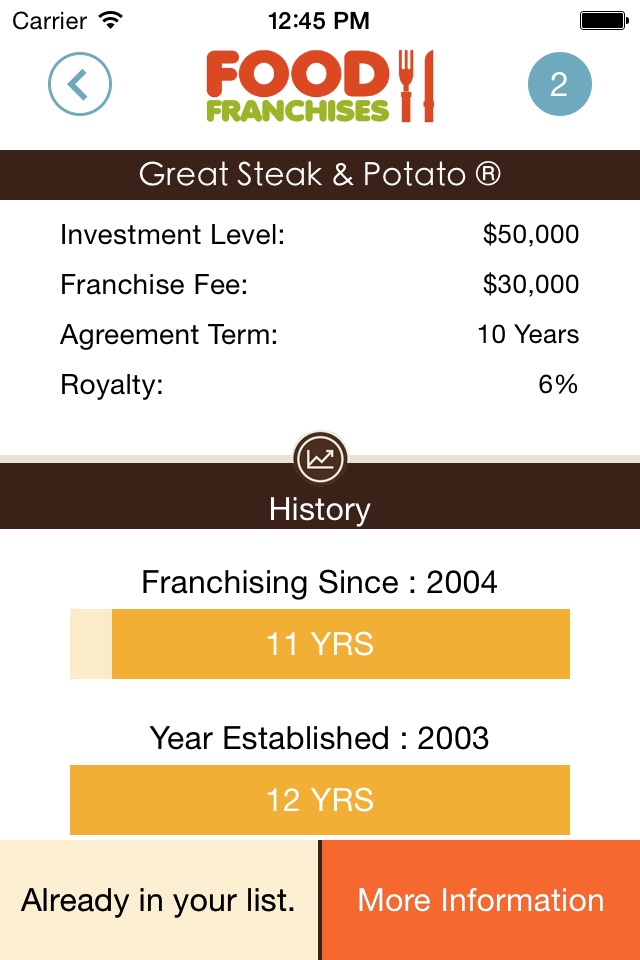 Food Franchises screenshot 4