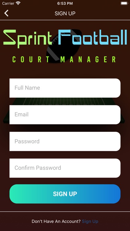 Sprint Football Court Manager