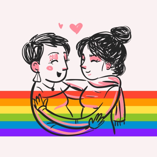 She Love Her - Couple Stickers Icon