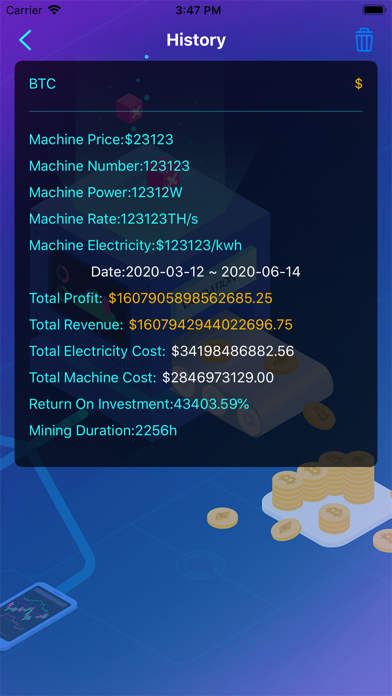 Bitcoin Earn Calculator screenshot 4