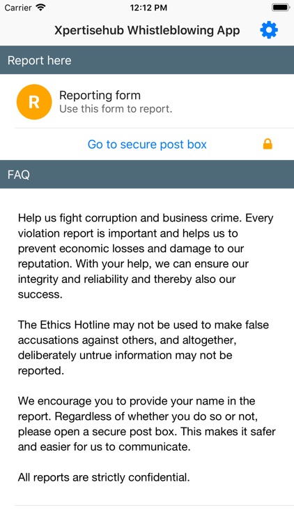 Xpertisehub Whistleblowing App