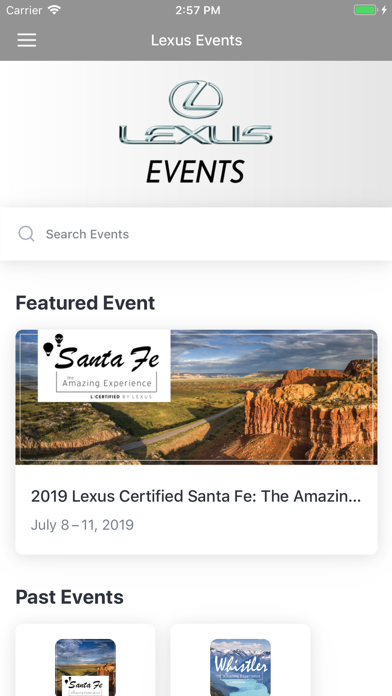 Lexus Events App screenshot 2