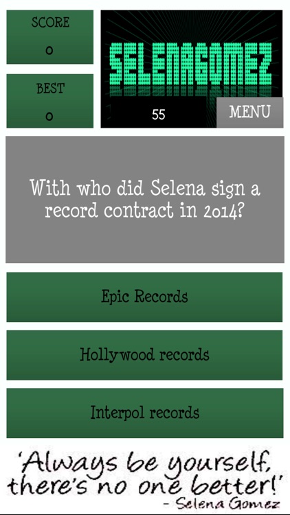 Unofficial Selena Gomez Quiz