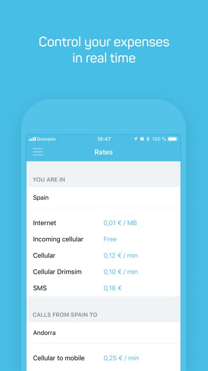 Drimsim — international calls screenshot-2