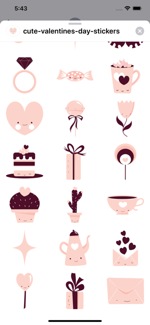 Cute Valentines Day Stickers(圖7)-速報App