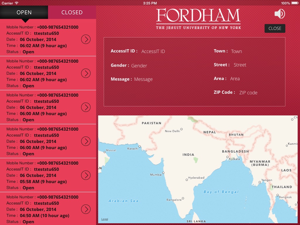 Fordham-SafeappAdmin screenshot 2