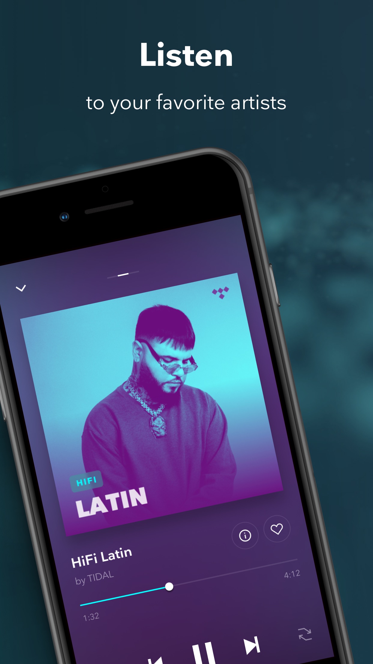 Screenshot do app TIDAL Music