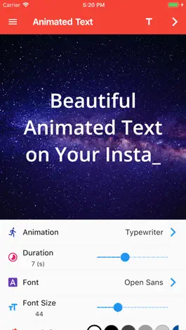 Game screenshot Animated Text for Instagram apk